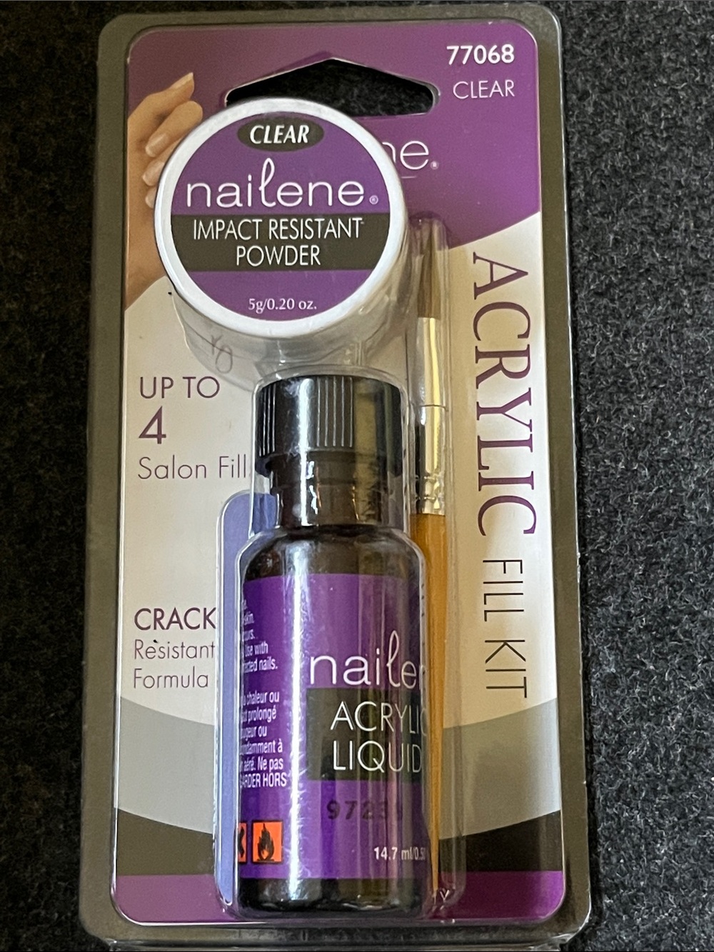 NWT Nailene Acrylic Fill Kit - Clear